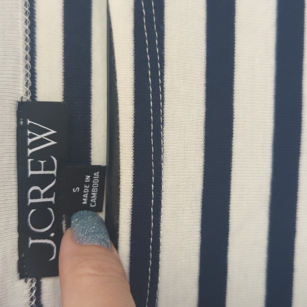 J Crew Feather Feather Striped Top - Picture 7 of 7